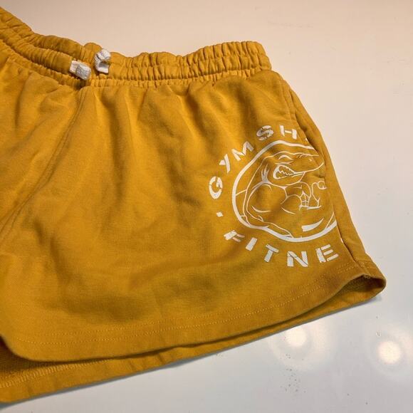Gymshark Yellow Legacy Graphic Short Sz M - Picture 2 of 9